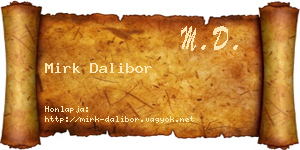 Mirk Dalibor névjegykártya